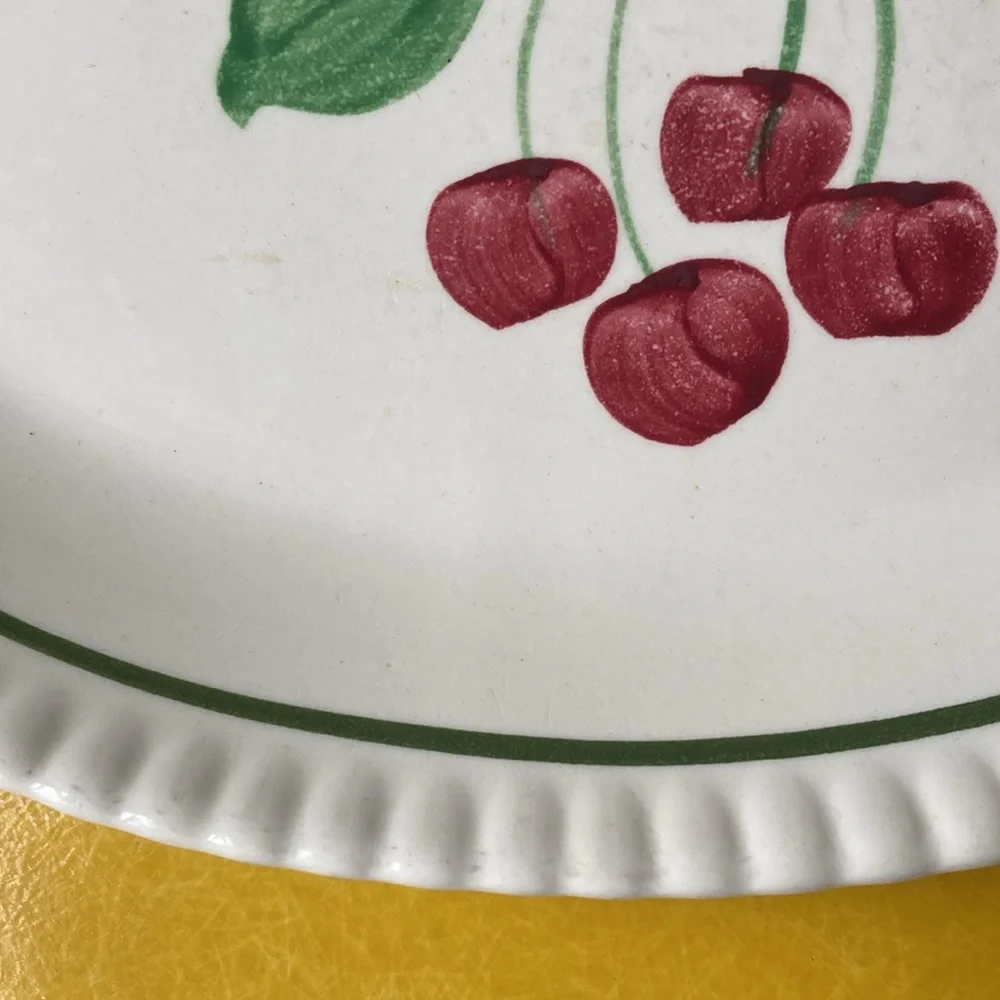 Vintage Blue Ridge Pottery Cherries serving platter Cherry Bounce